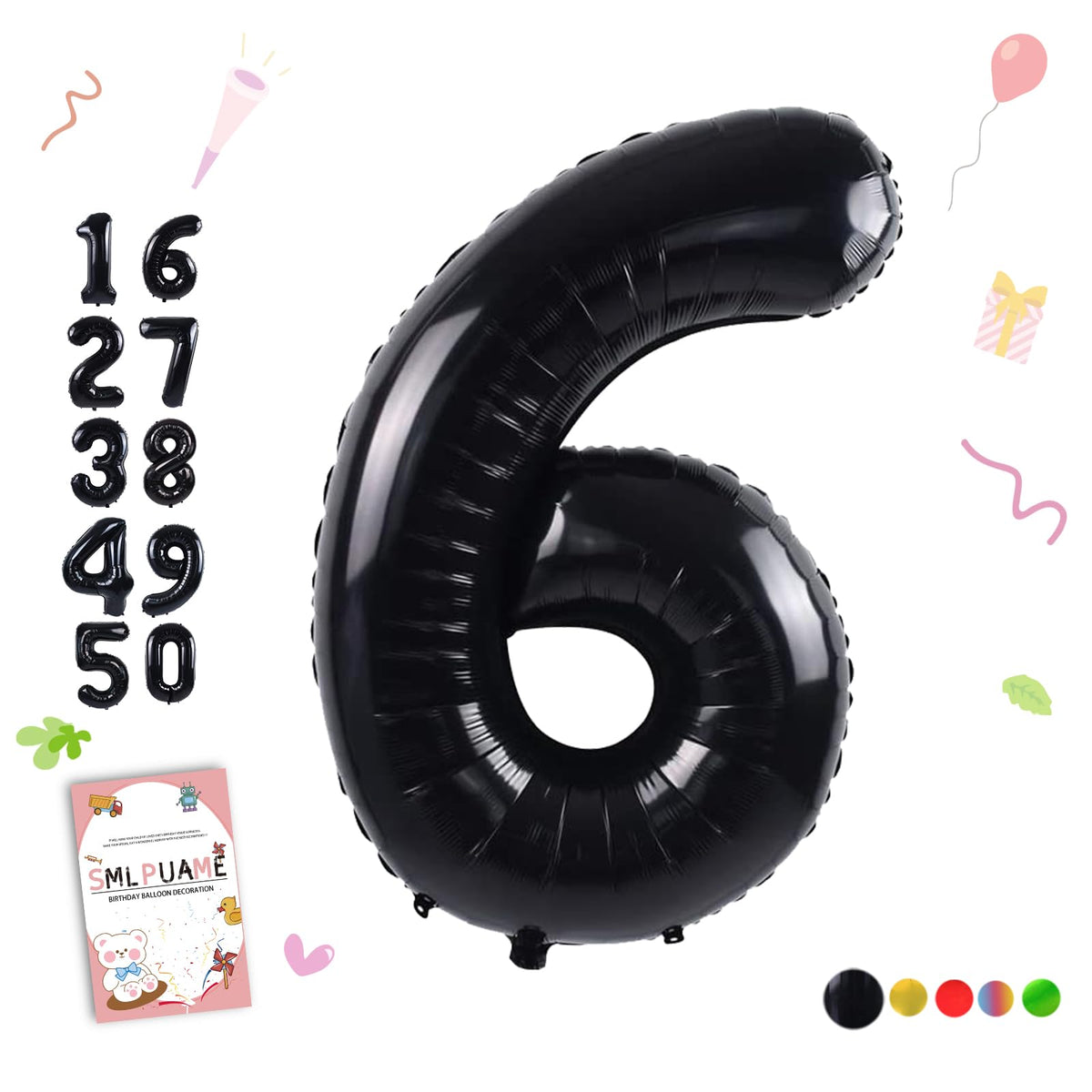 40-Inch Jumbo Foil Number Balloon for Birthday Parties