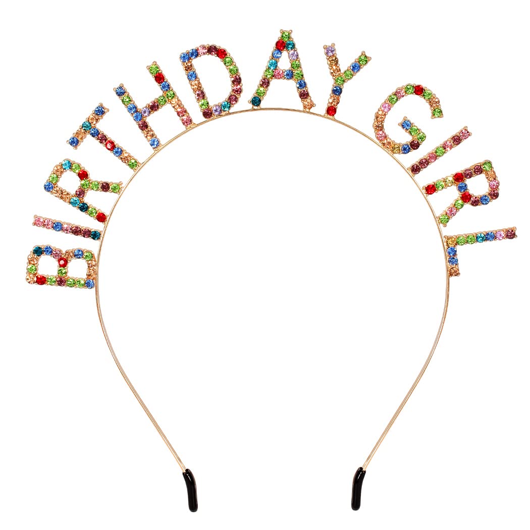 Birthday Girl Tiara Crown Headband for Women’s Parties