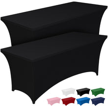 2-Pack Fitted Spandex Tablecloths for Parties & Events