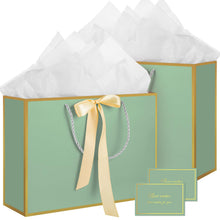 2-Piece Medium Gift Bag Set with Tissue Paper & Cards