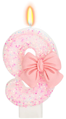 Bow-Shaped Birthday Candle for Cakes & Party Decor