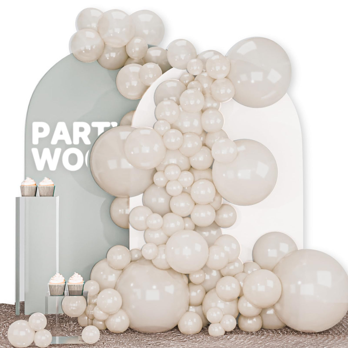 140-Piece Mixed-Size Balloon Pack for Party Decorations
