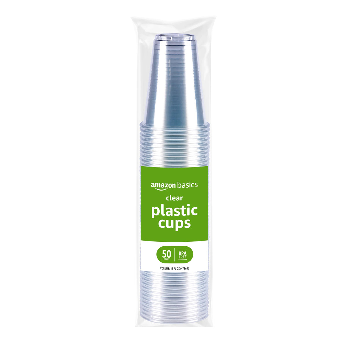 Amazon Basics Clear Disposable Plastic Cups for Parties