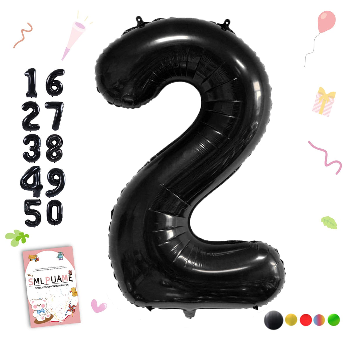 40-Inch Jumbo Foil Number Balloon for Birthday Parties