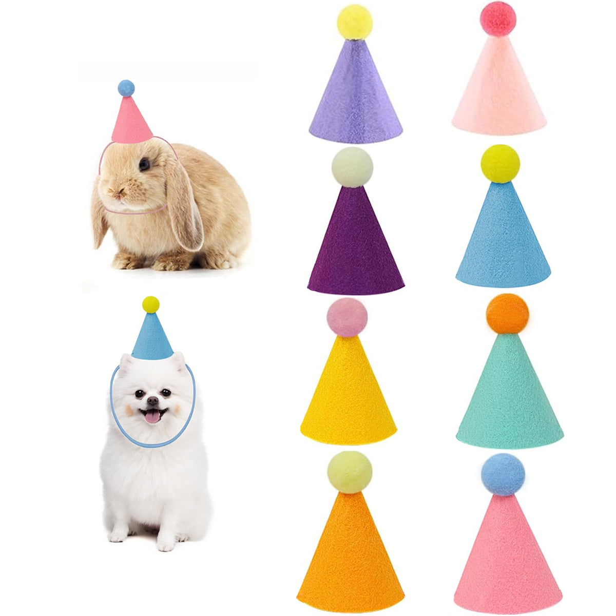 Mini Party Hats for Stuffed Animals & Celebration Decor