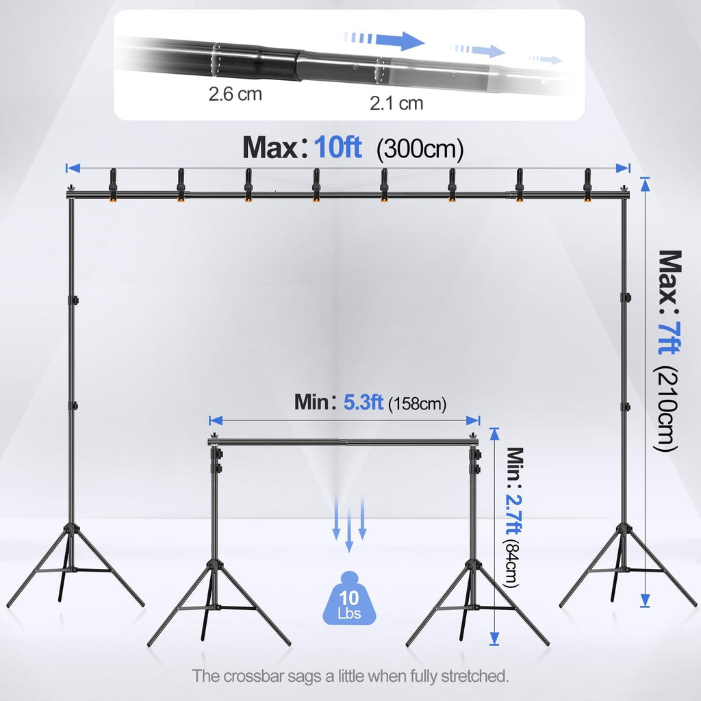 Adjustable Backdrop Stand for Parties & Photo Shoots