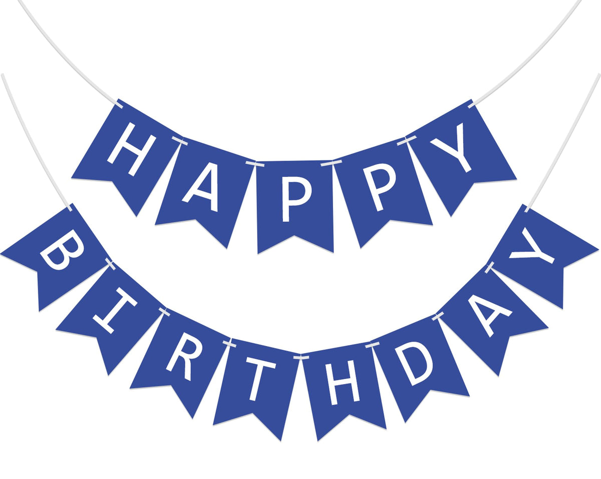 Pre-Strung Happy Birthday Bunting Banner for Party Decor