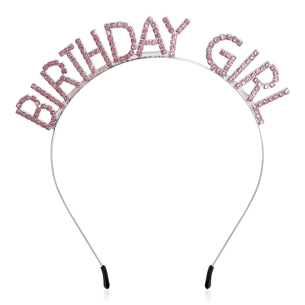 Birthday Girl Tiara Crown Headband for Women’s Parties