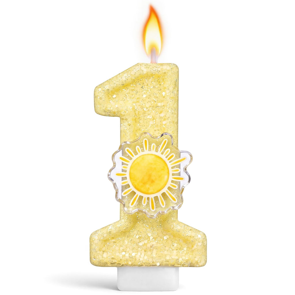 Strawberry Number 1 Candle for First Birthday Cakes