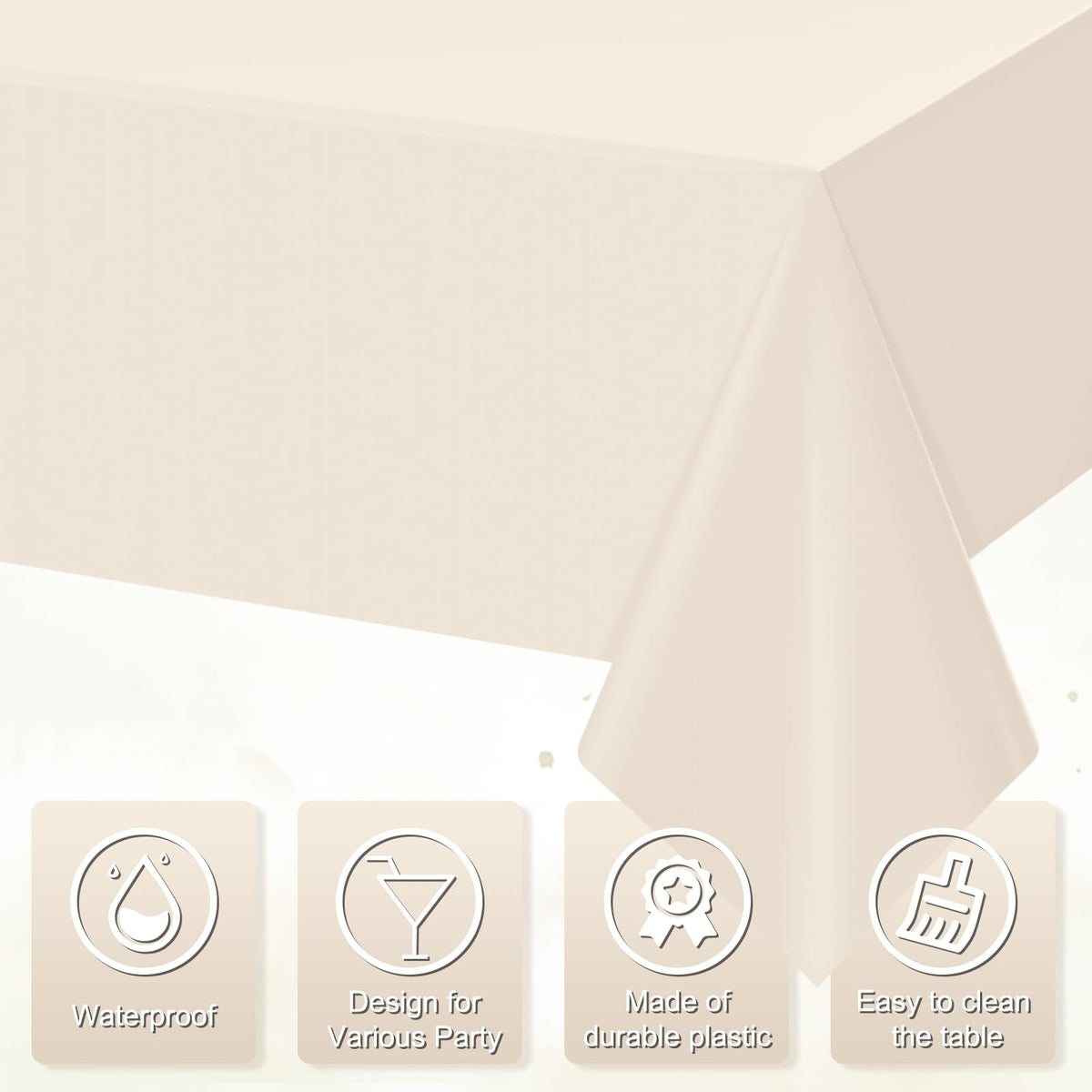 YIDAKO Disposable Plastic Tablecloth for Party Events