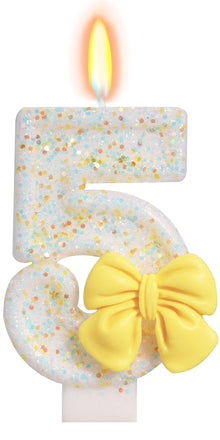 Bow-Shaped Birthday Candle for Cakes & Party Decor