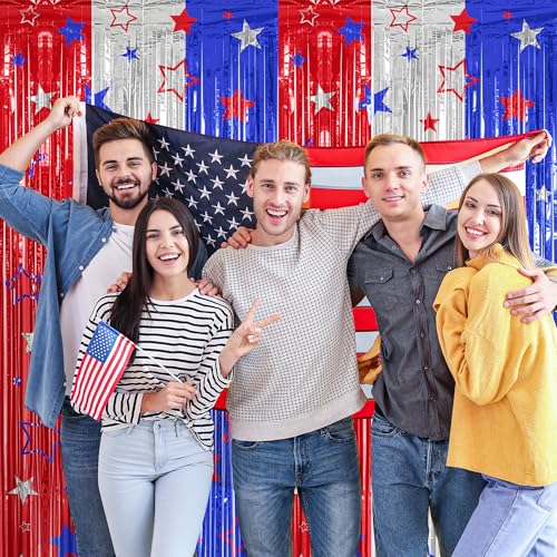 Colorful Foil Fringe Backdrop Curtain for Party Photos