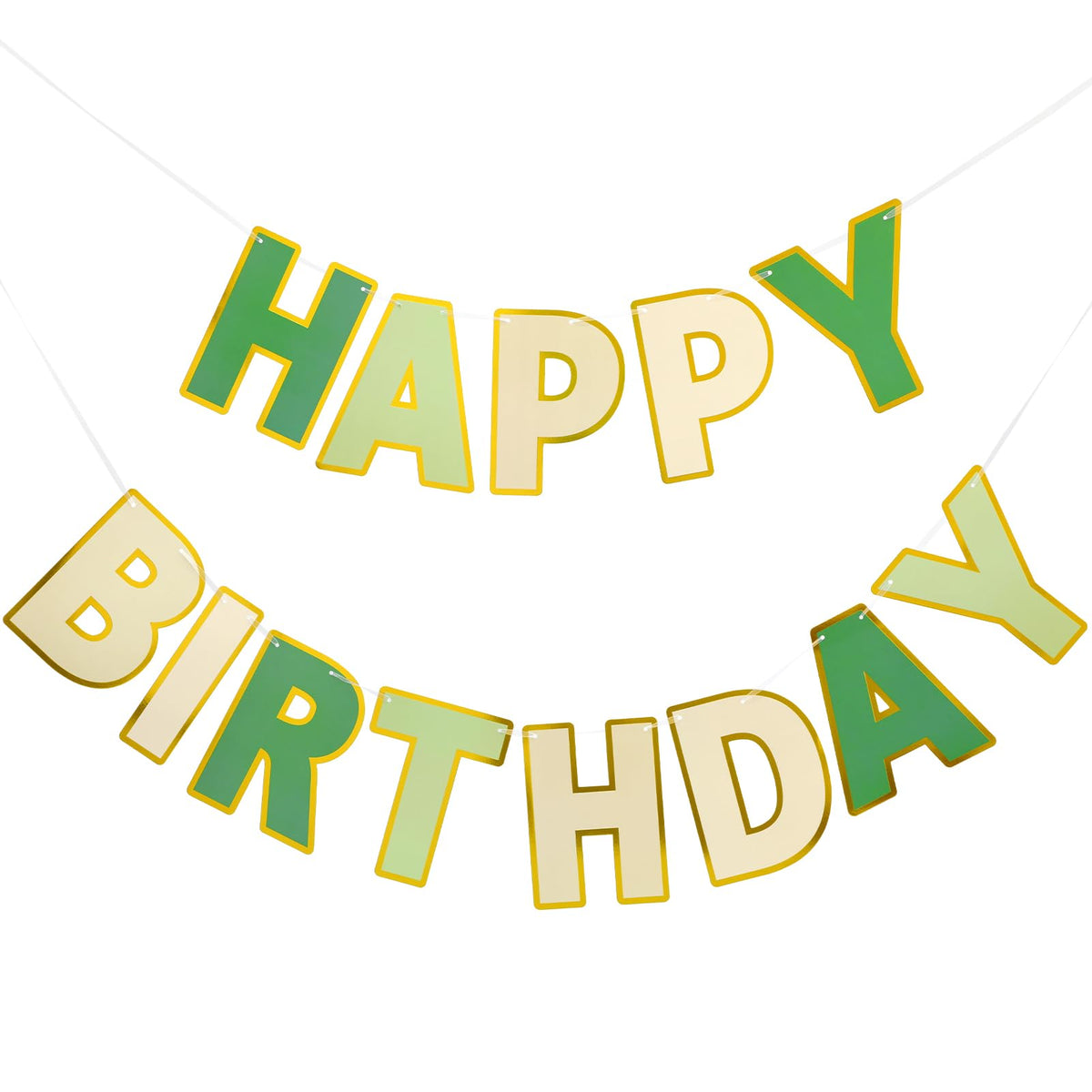 Pre-Strung Happy Birthday Banner for Party Decorations