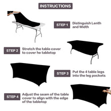 6-Foot Stretch Black Table Cover for Parties & Events