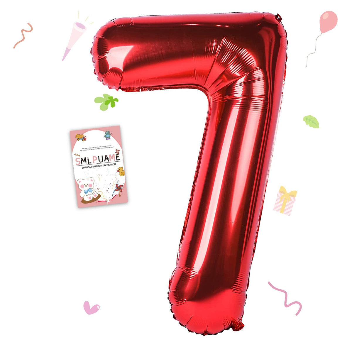 40-Inch Jumbo Foil Number Balloon for Birthday Parties