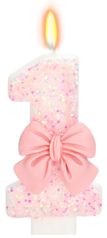 Bow-Shaped Birthday Candle for Cakes & Party Decor