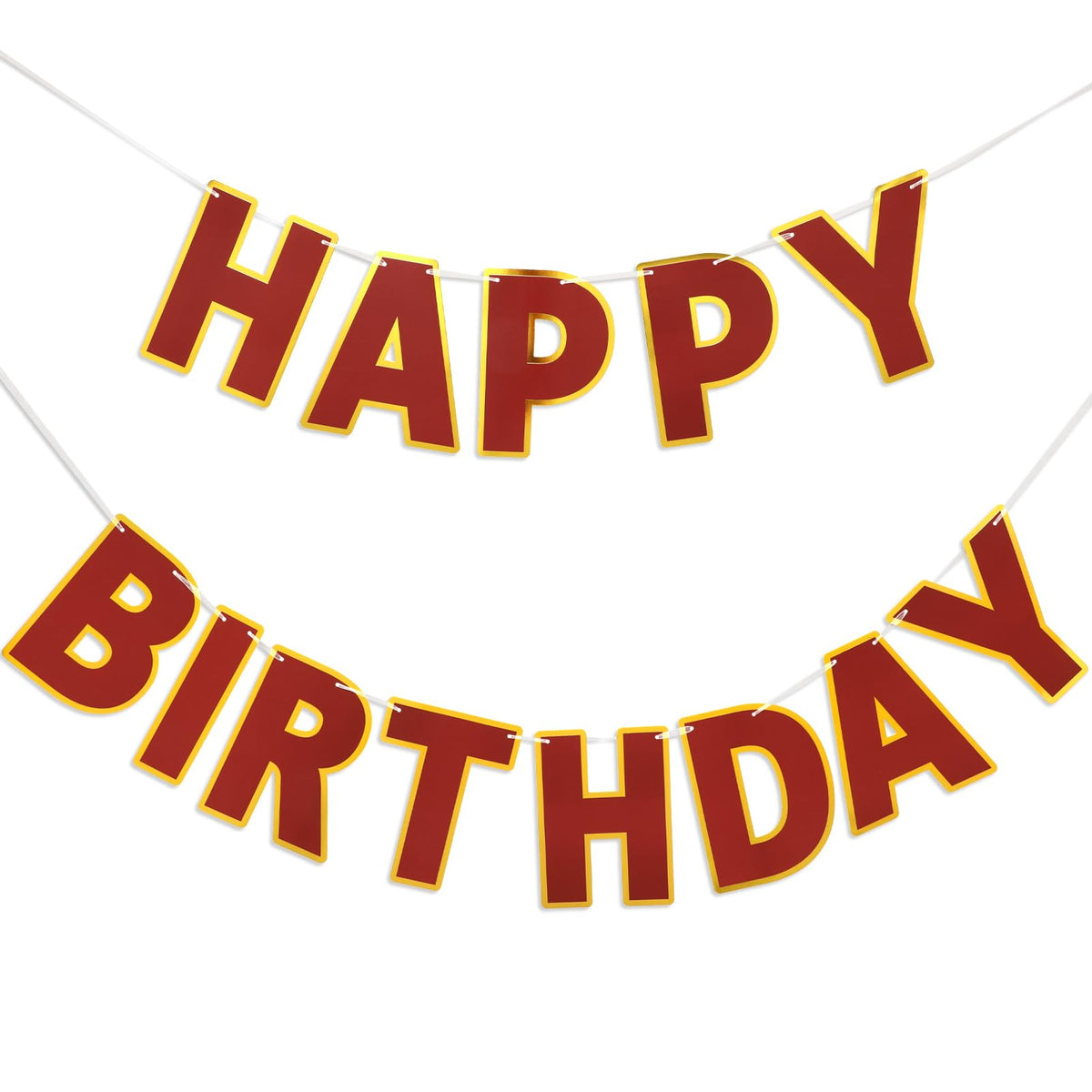 Pre-Strung Happy Birthday Banner for Party Decorations