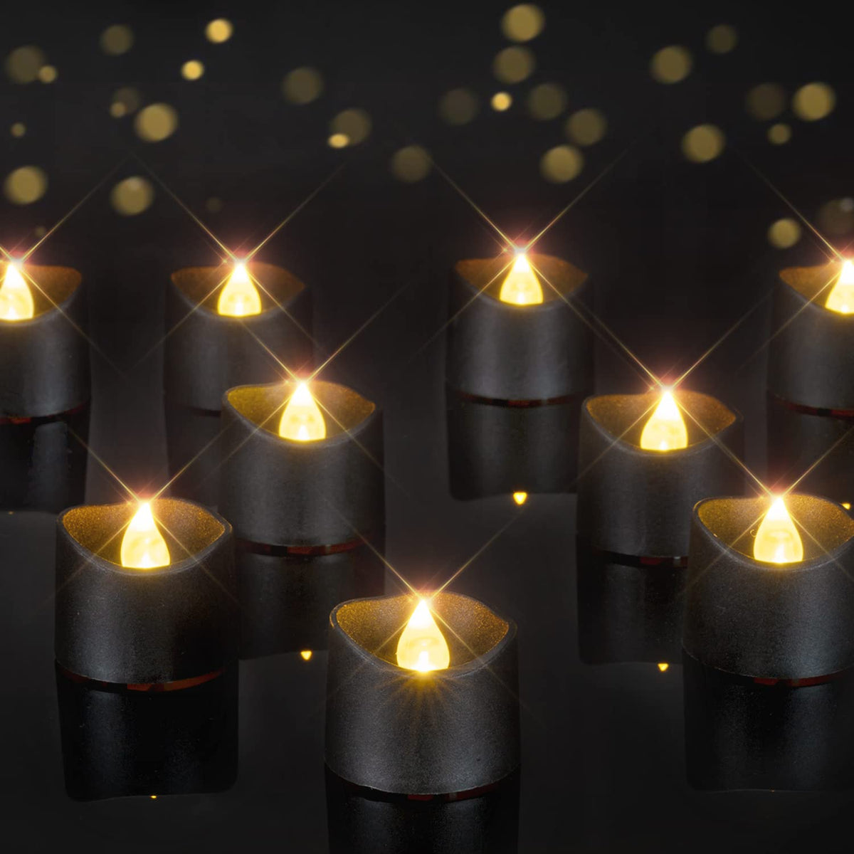 Battery-Operated Flameless Tea Light Candles, 200+ Hours