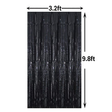 Metallic Tinsel Fringe Backdrop Curtain for Party Events