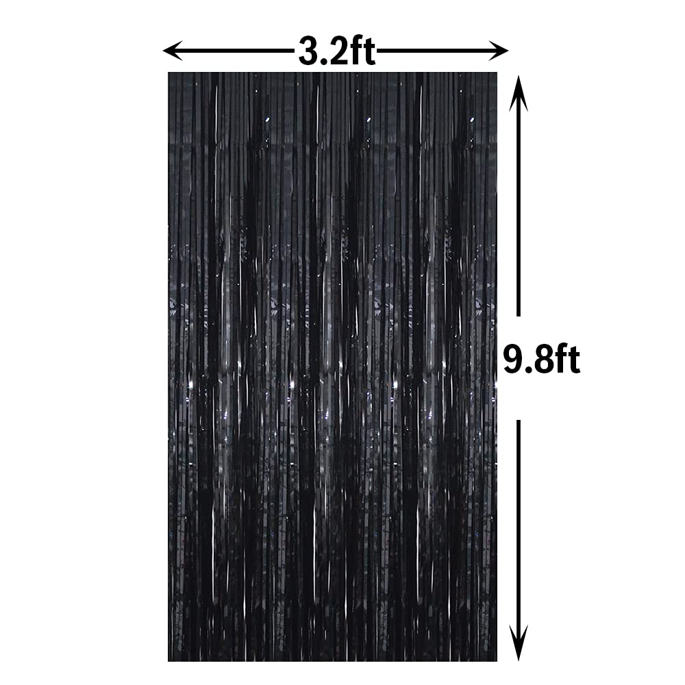 Metallic Tinsel Fringe Backdrop Curtain for Party Events