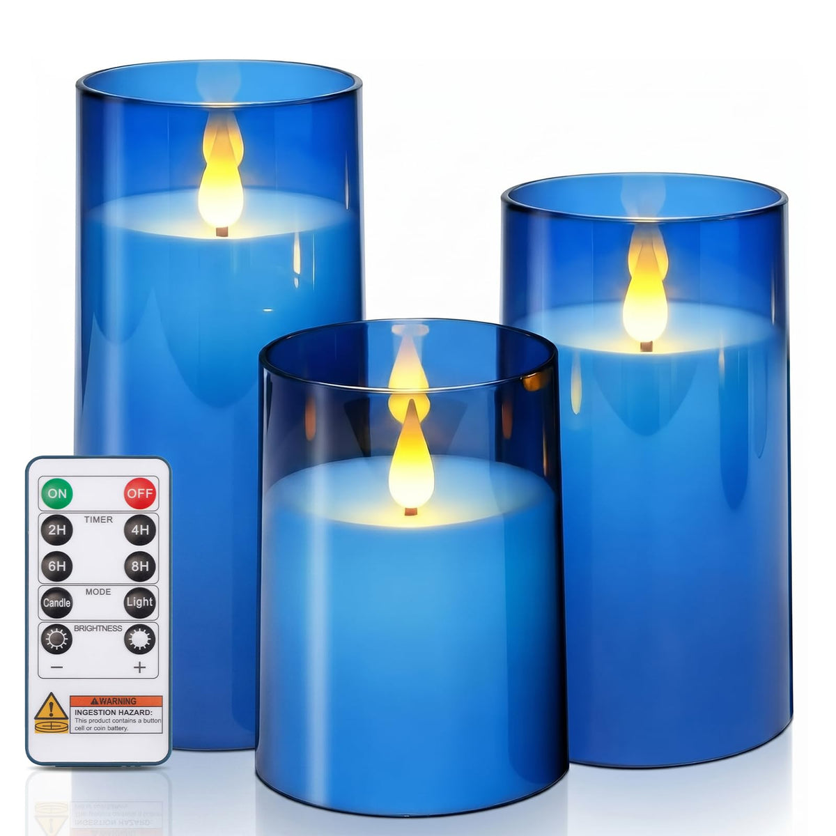 Homemory Acrylic Flameless Candle Set for Party Decor