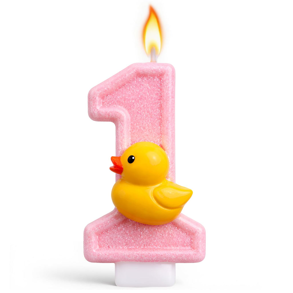 Strawberry Number 1 Candle for First Birthday Cakes