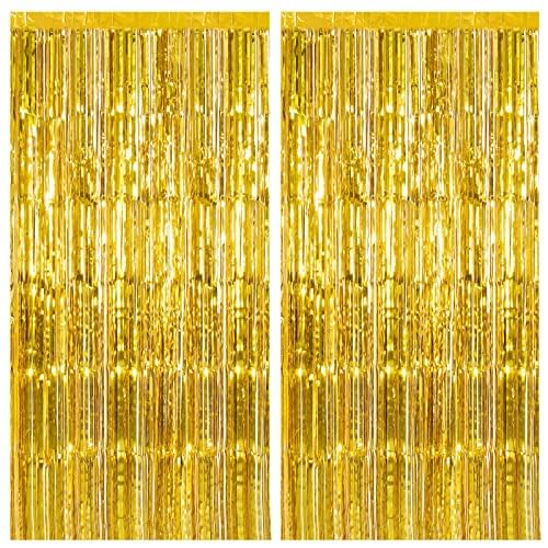Foil Fringe Streamer Backdrop Curtain for Party Events