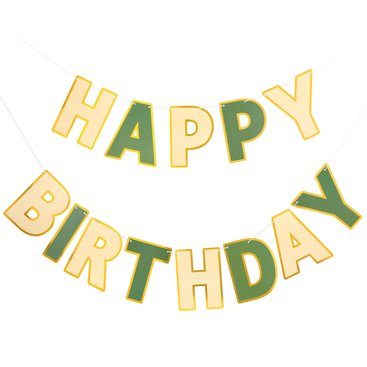 Pre-Strung Happy Birthday Banner for Party Decorations