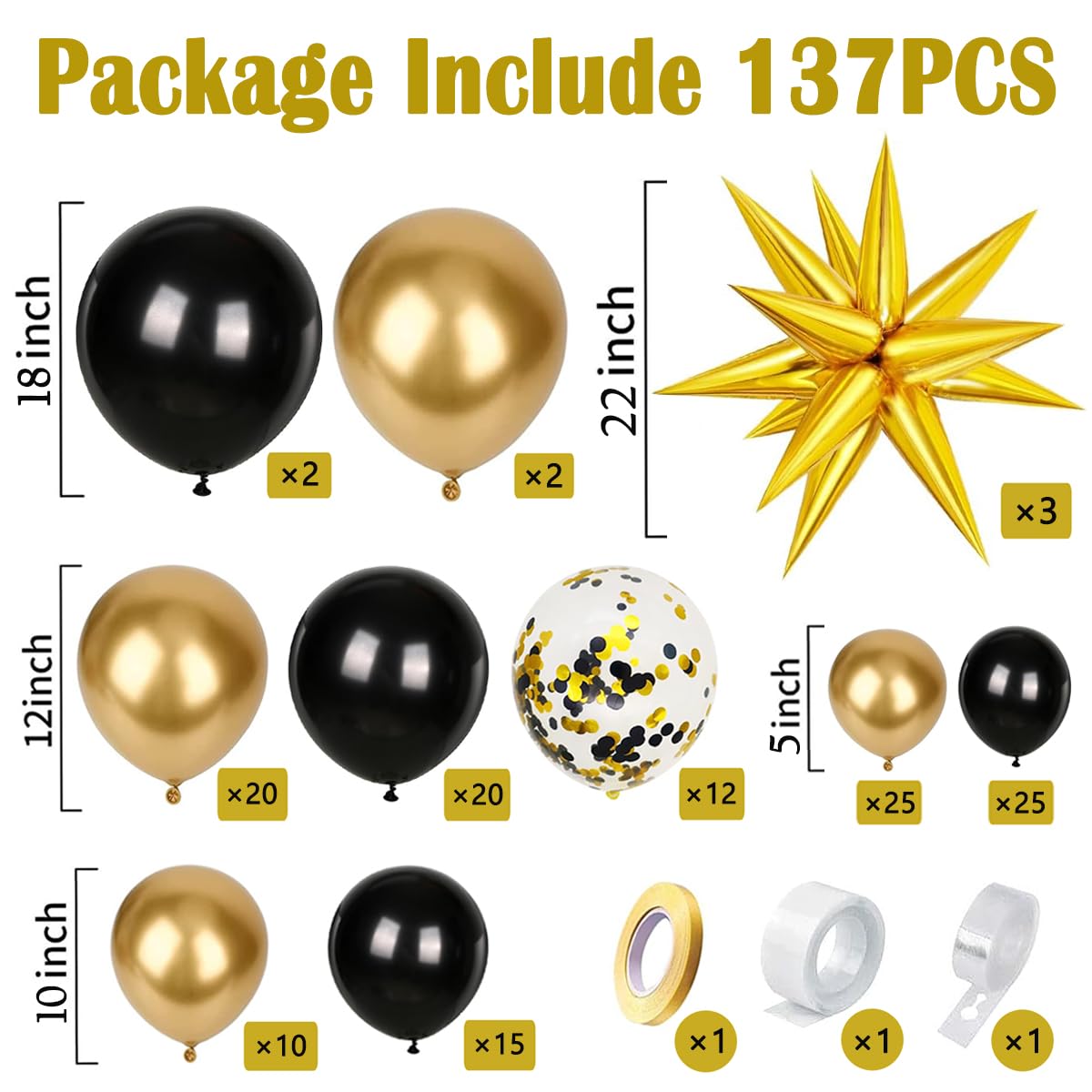 Balloon Garland Arch Kit for Birthday & Wedding Parties