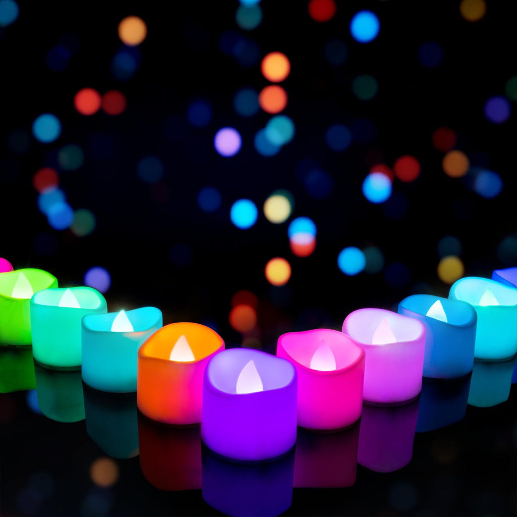 Battery-Operated Flameless Tea Light Candles, 200+ Hours