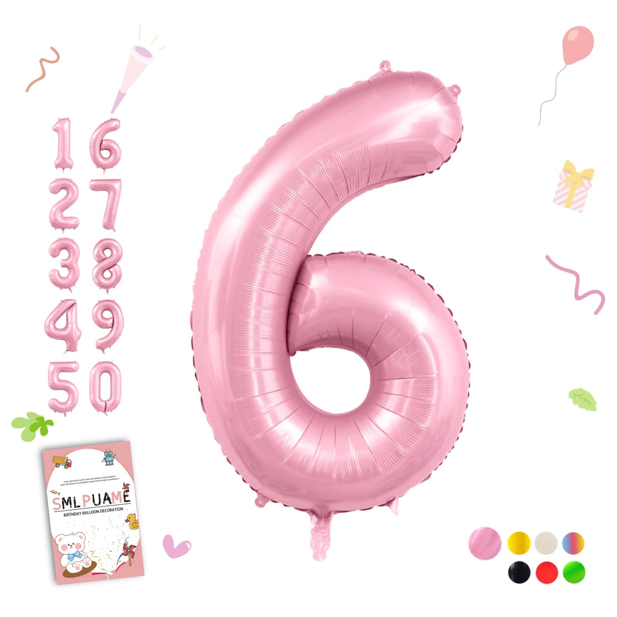 40-Inch Jumbo Foil Number Balloon for Birthday Parties