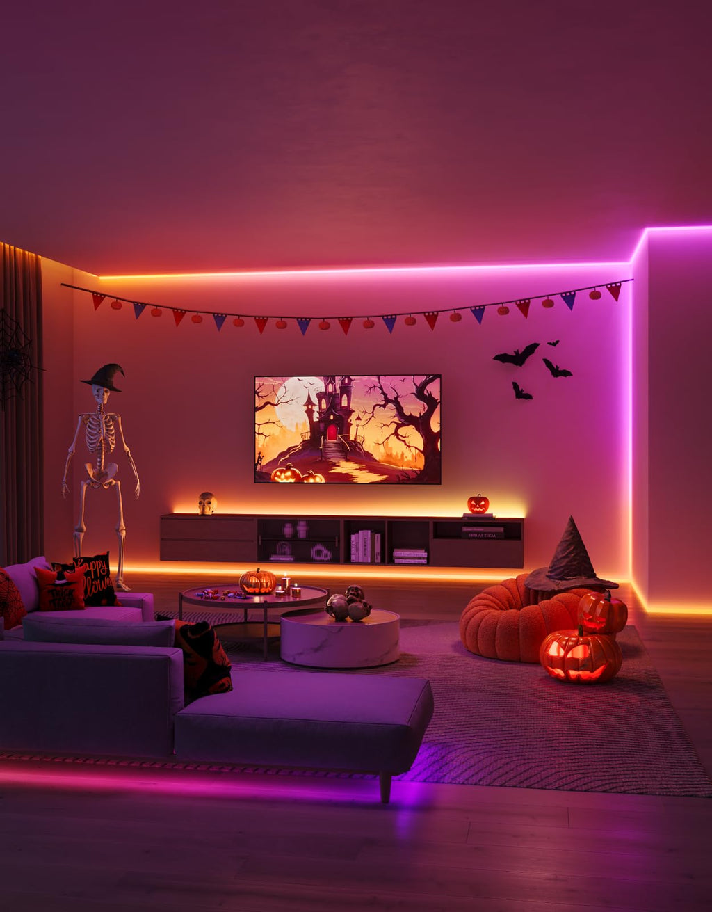 Smart RGBIC LED Strip Lights with Bluetooth Control
