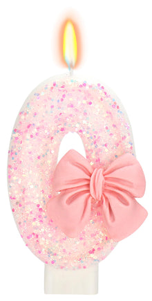 Bow-Shaped Birthday Candle for Cakes & Party Decor