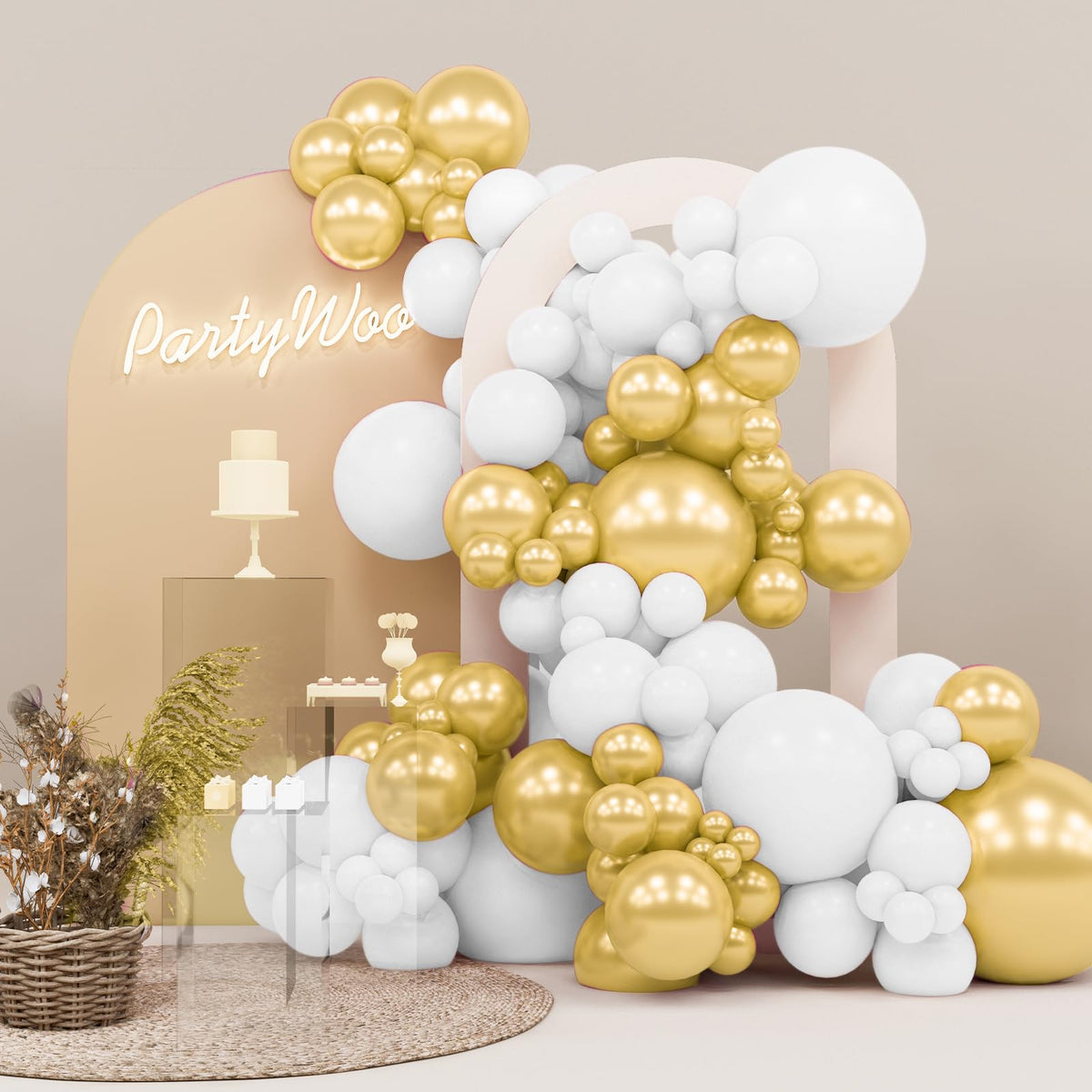 140-Piece Mixed-Size Balloon Pack for Party Decorations