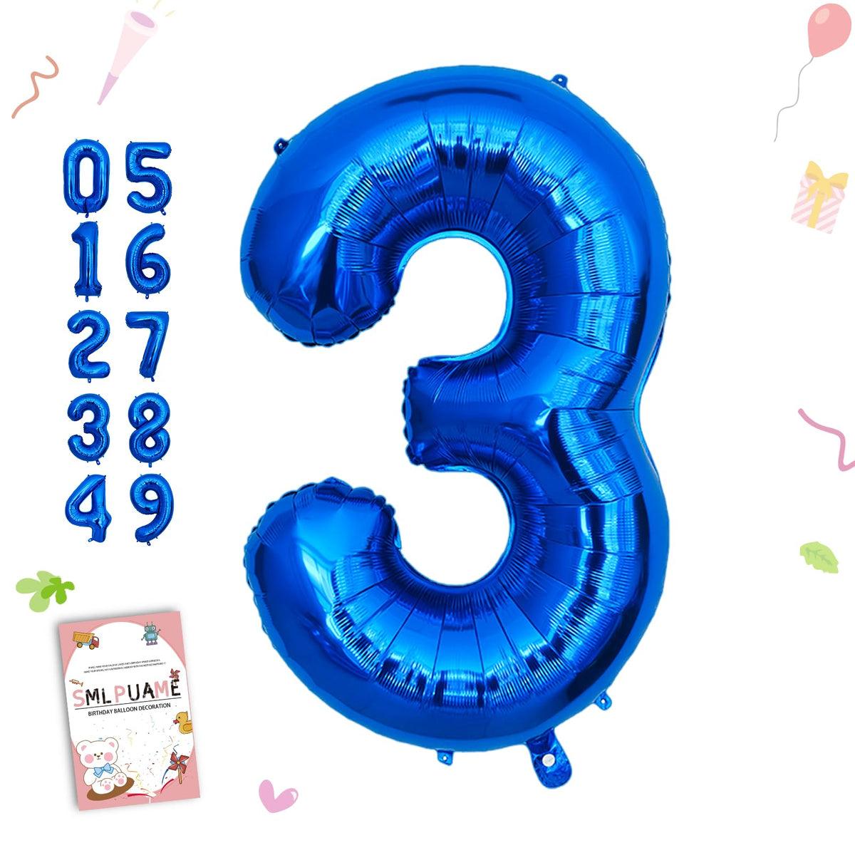 40-Inch Jumbo Foil Number Balloon for Birthday Parties