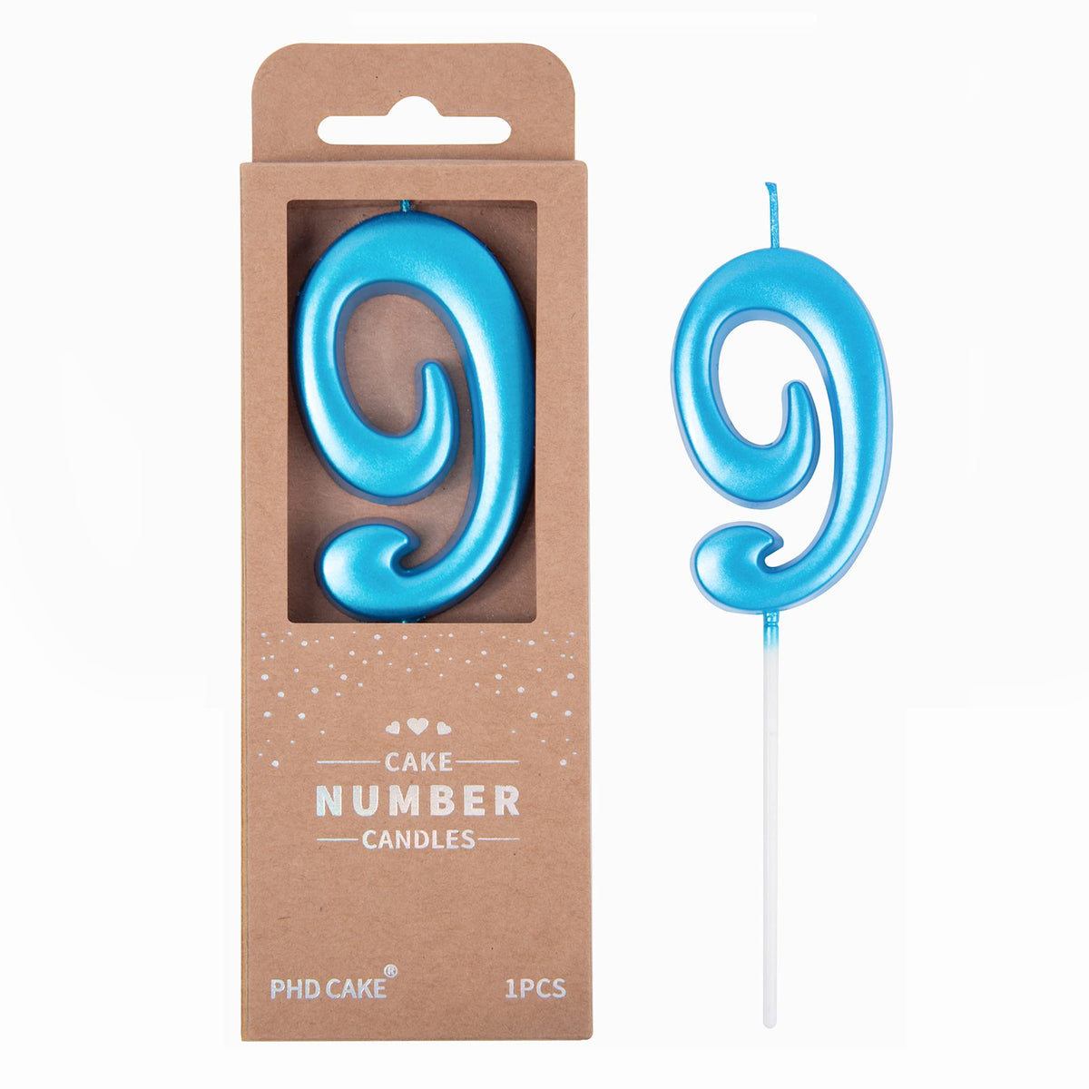 Large Elegant Number Candle for Birthday Cake Celebrations