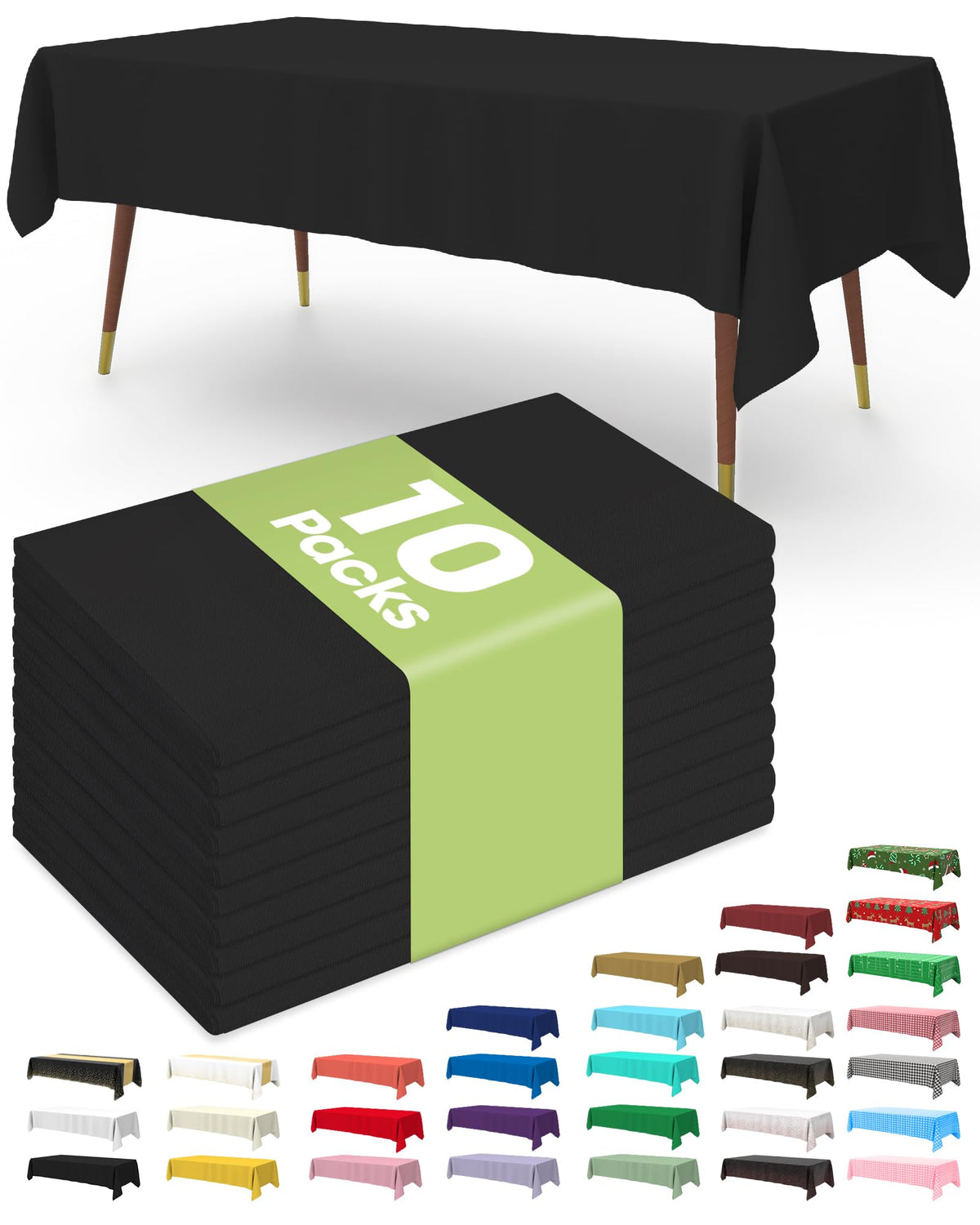 Disposable Plastic Tablecloth for Parties & Events