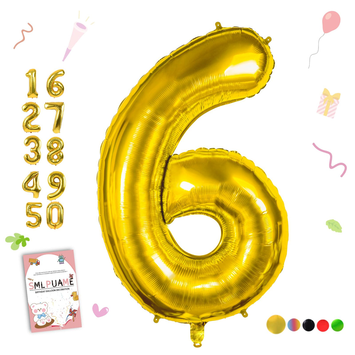 40-Inch Jumbo Foil Number Balloon for Birthday Parties