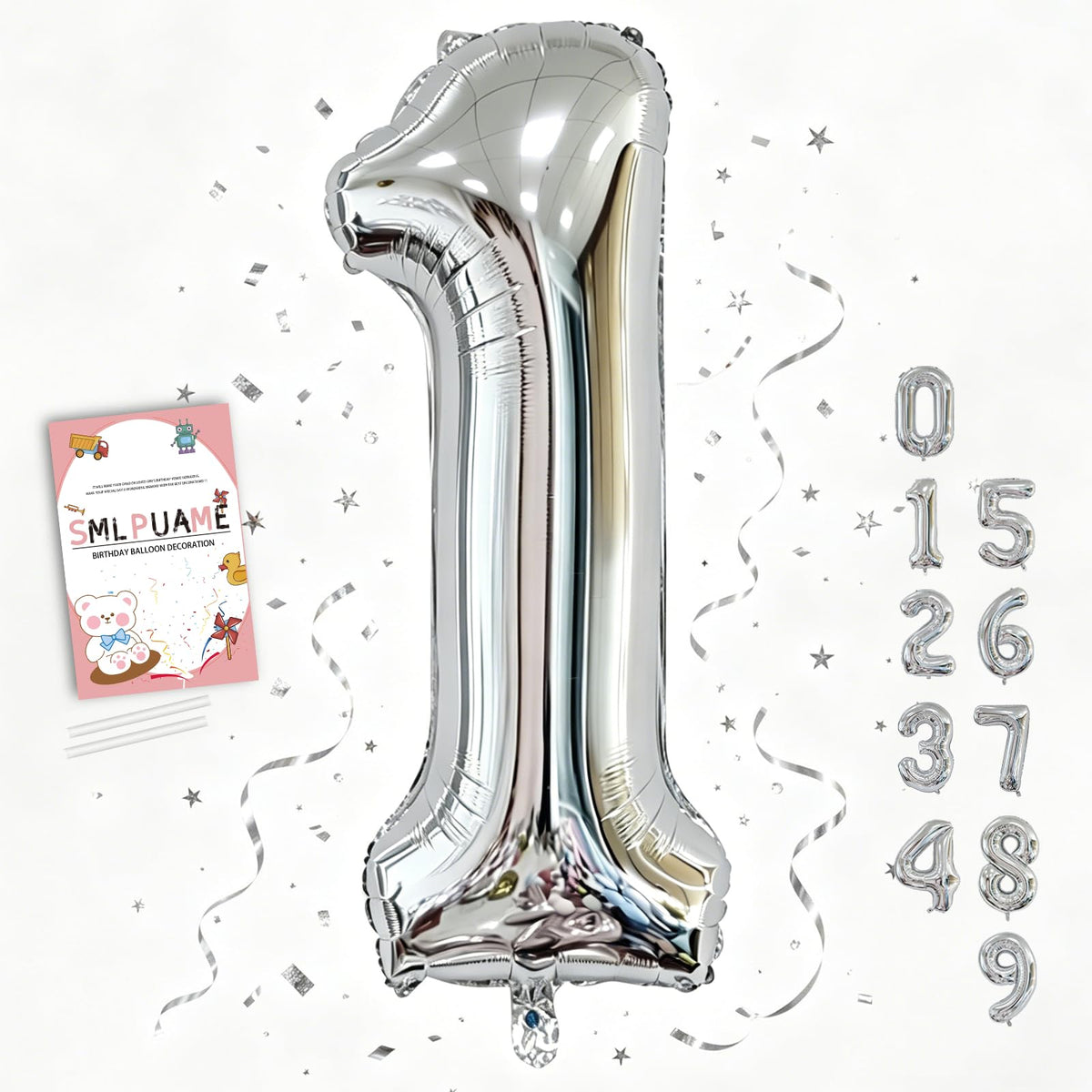 40-Inch Jumbo Foil Number Balloon for Birthday Parties