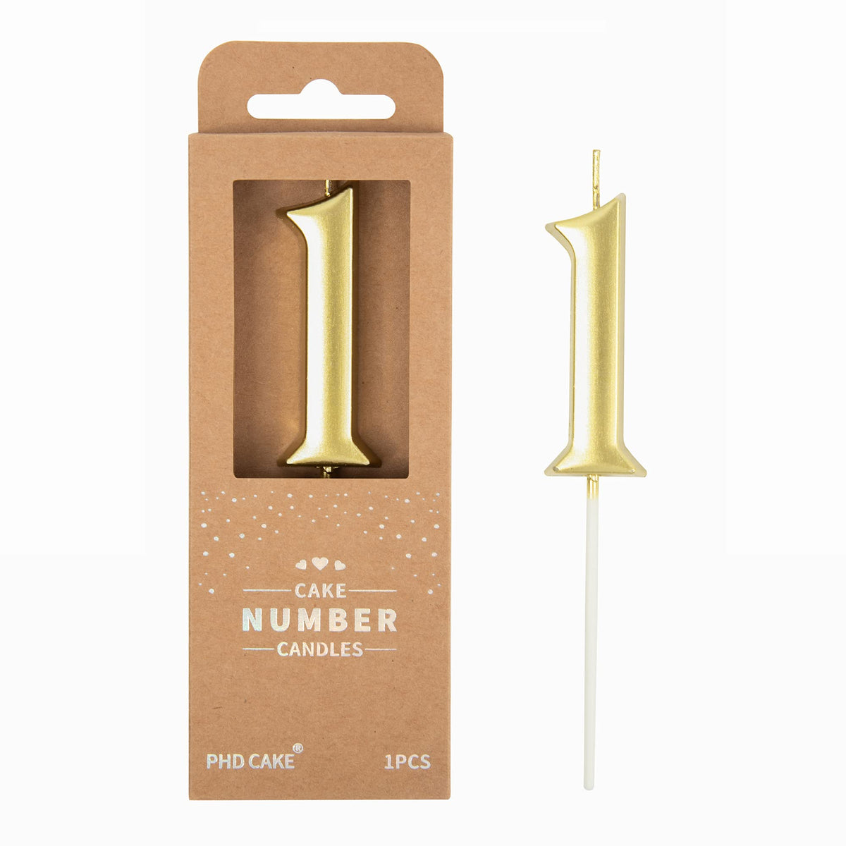 Large Elegant Number Candle for Birthday Cake Celebrations