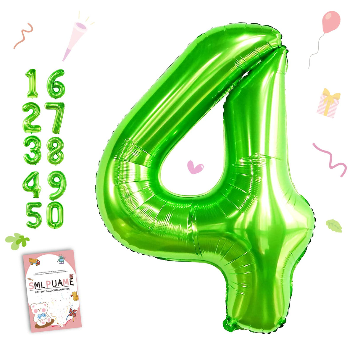 40-Inch Jumbo Foil Number Balloon for Birthday Parties
