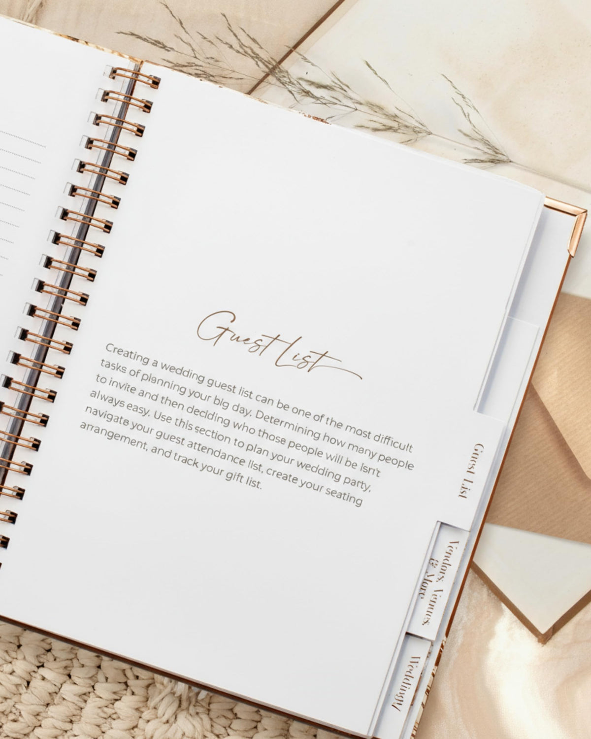 Boho Wedding Planner Book & Countdown Organizer