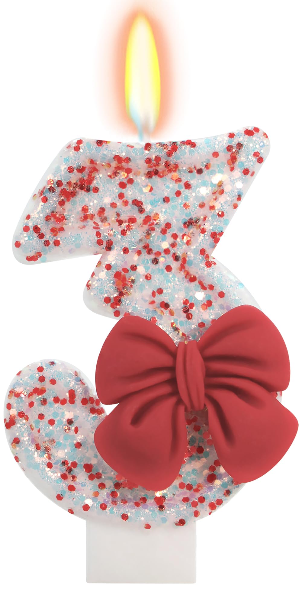Bow-Shaped Birthday Candle for Cakes & Party Decor