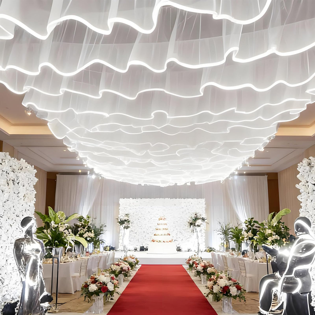 Wedding Ceiling Drapery Light Strip for Party Decor
