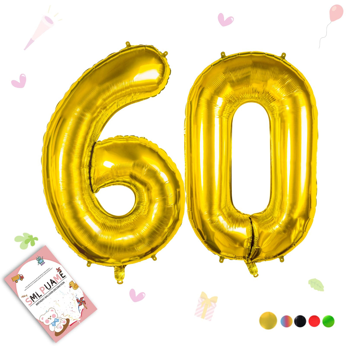 40-Inch Jumbo Foil Number Balloon for Birthday Parties