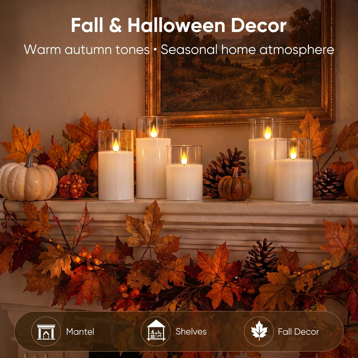 Homemory Acrylic Flameless Candle Set for Party Decor