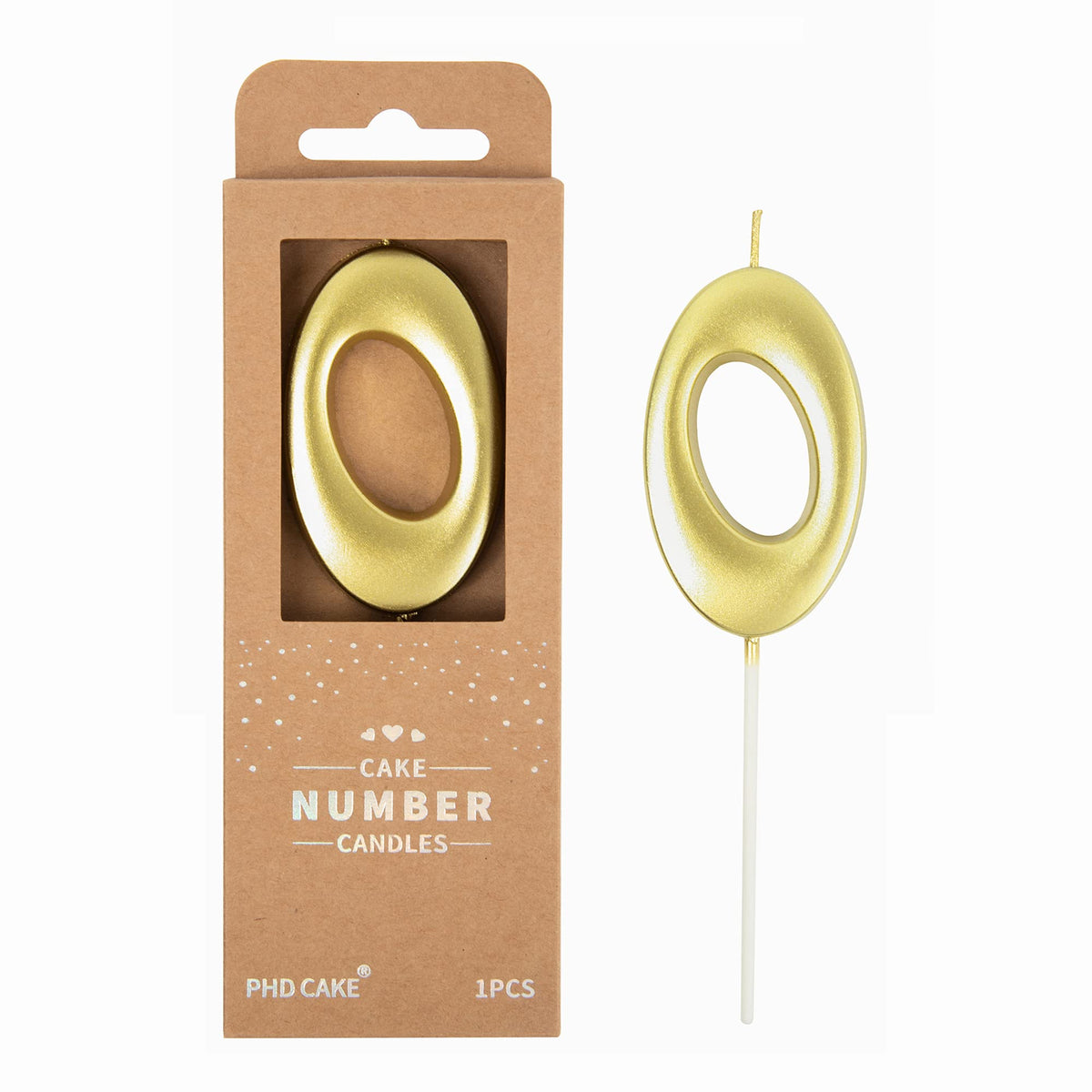 Large Elegant Number Candle for Birthday Cake Celebrations