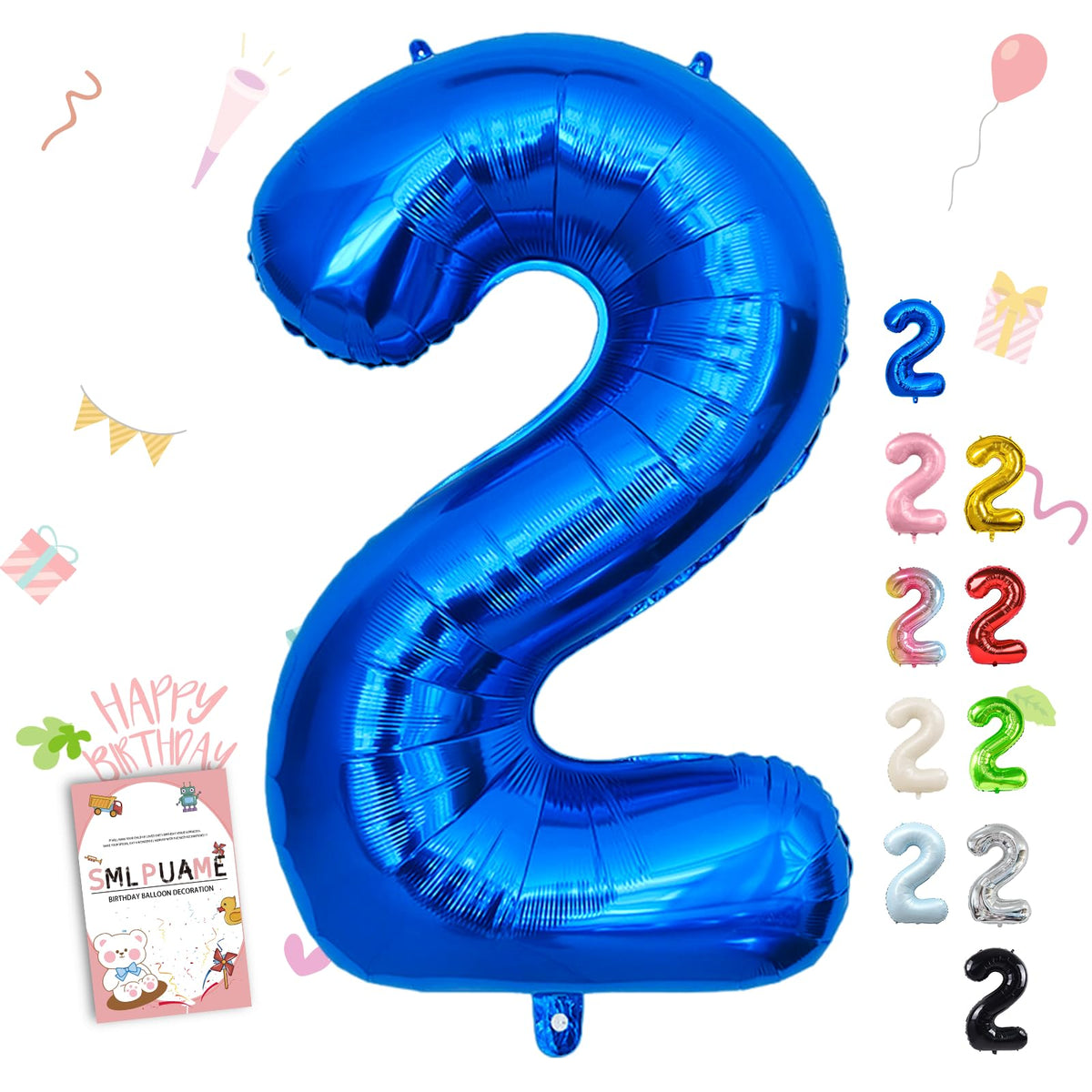 40-Inch Jumbo Foil Number Balloon for Birthday Parties