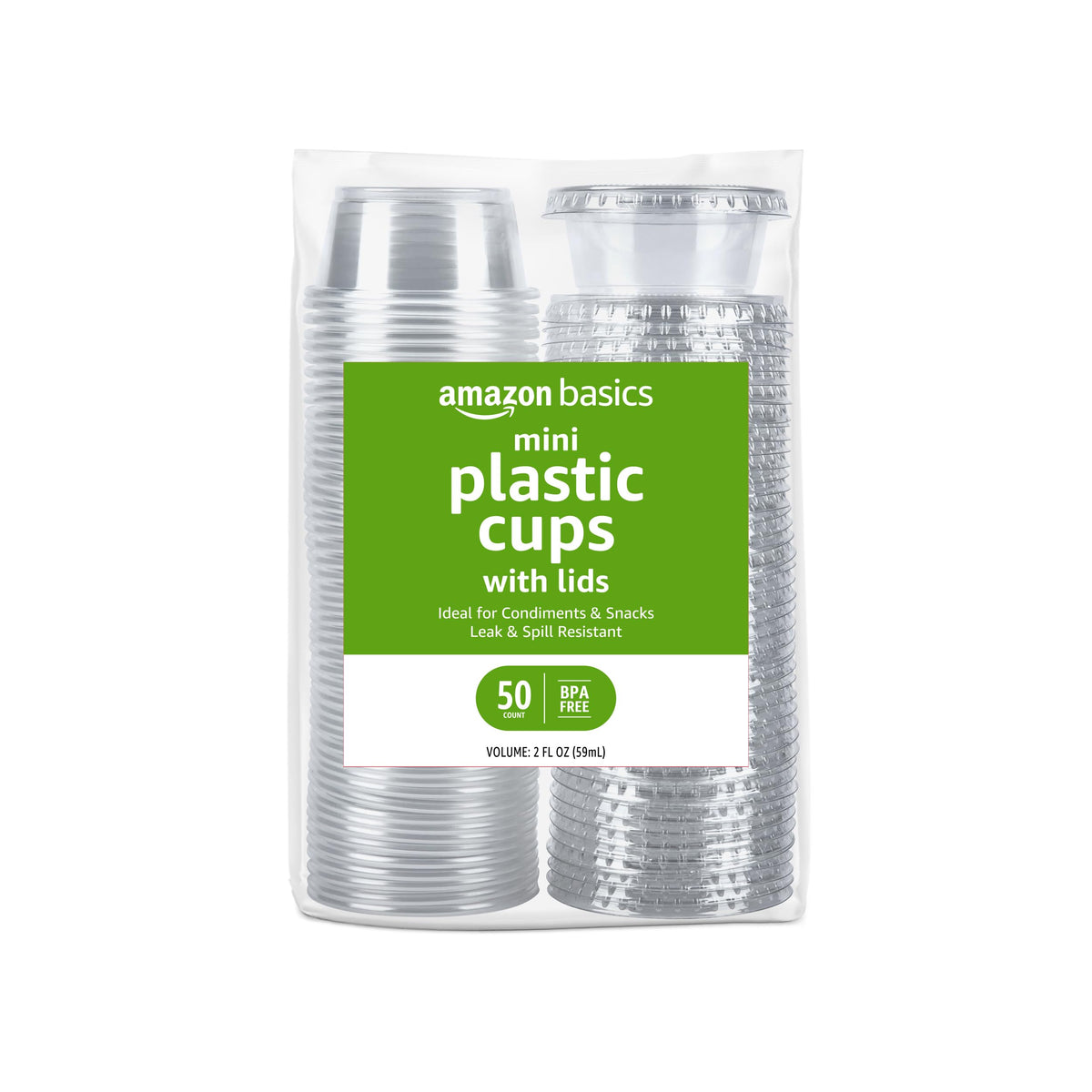 Amazon Basics Clear Disposable Plastic Cups for Parties