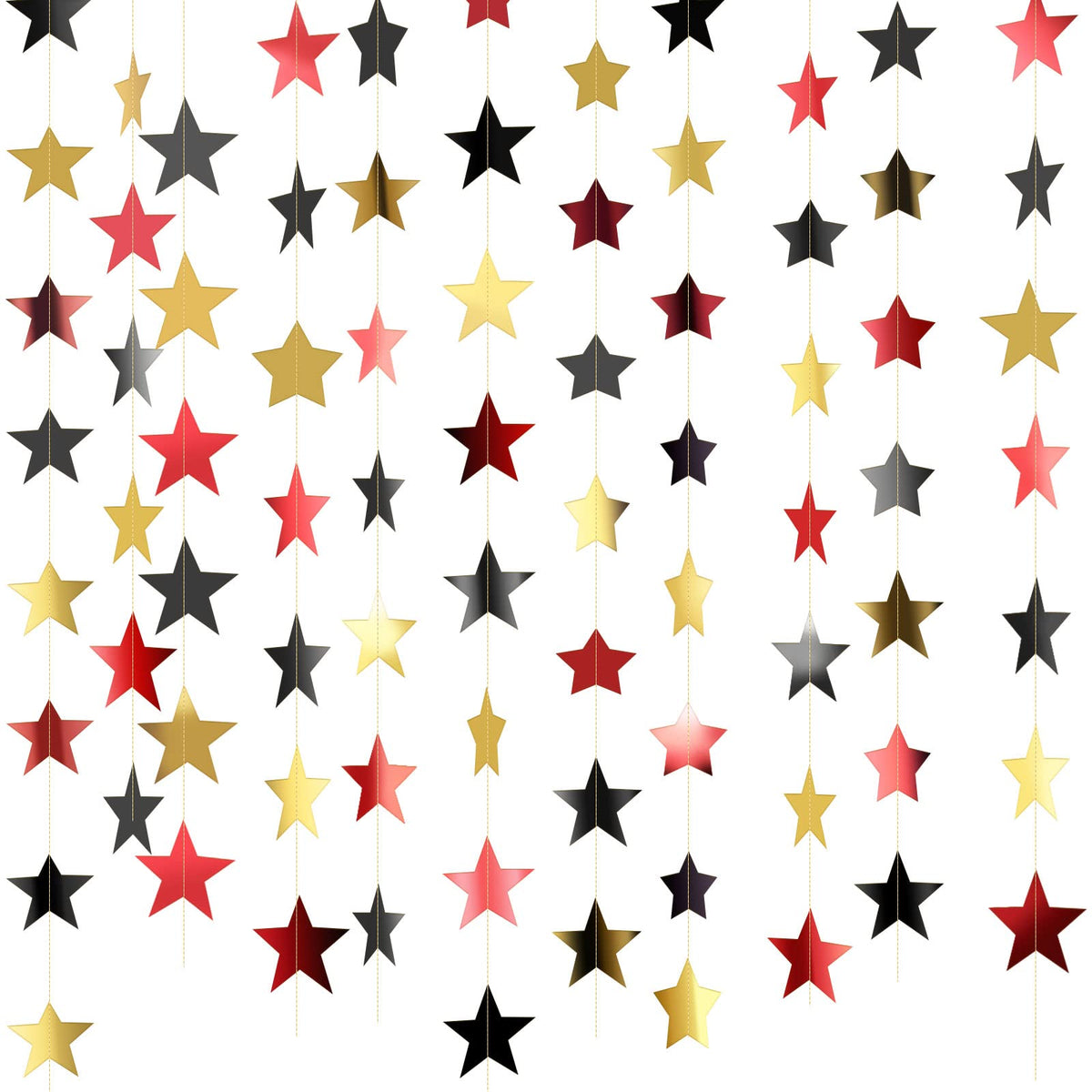 130-Foot Star Garland Banner for Parties & Event Decor